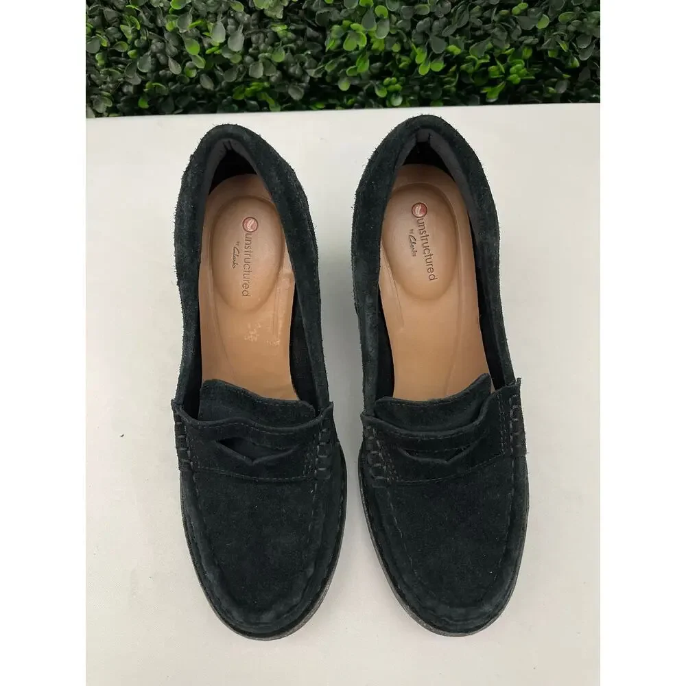 Unstructured by Clark Velvet Loafers Women’s Size 7